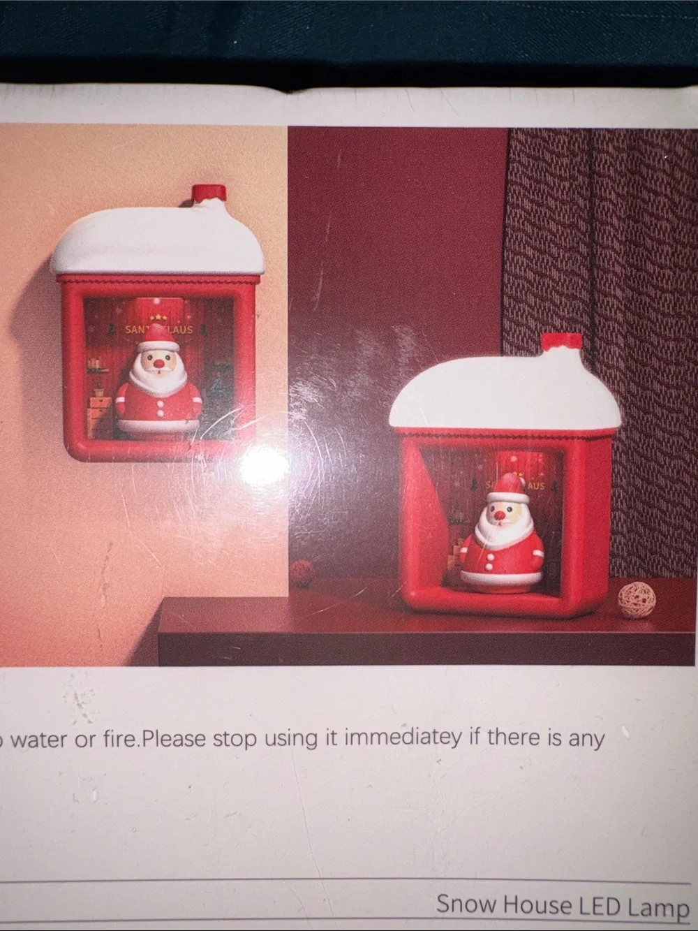Snow House LED Lamp - 3D Santa Holiday Night Light